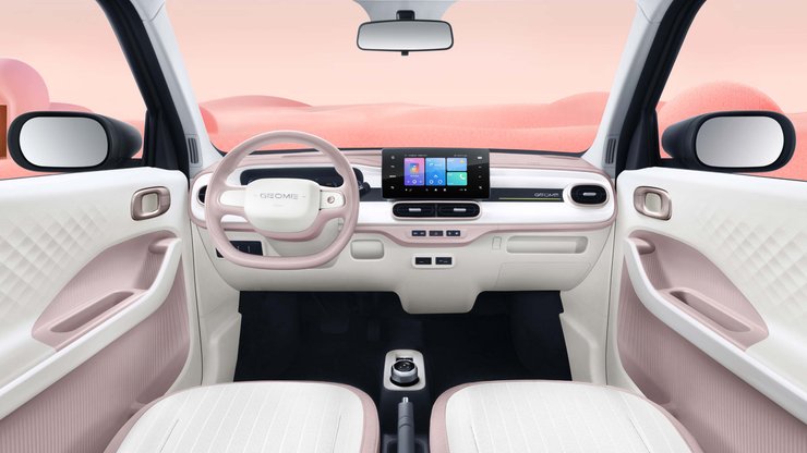 Салон Geely Panda Mini, электромобиль Geely, электромобиль Geely