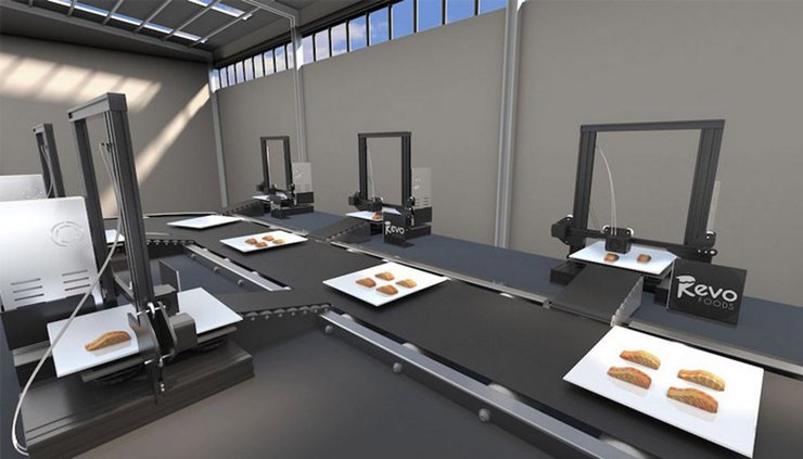 Харчовий 3D-принтер, Revo Foods, лосось, фото