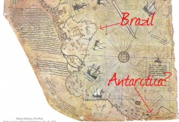 Пірі-реїс, Пірі Рейс, Антарктида, карта Антарктиди, карта Пірі-Реїса, карта Пірі Рейса, старовинна карта, загадкова карта, артефакти, Oopart, out-of-place artifact