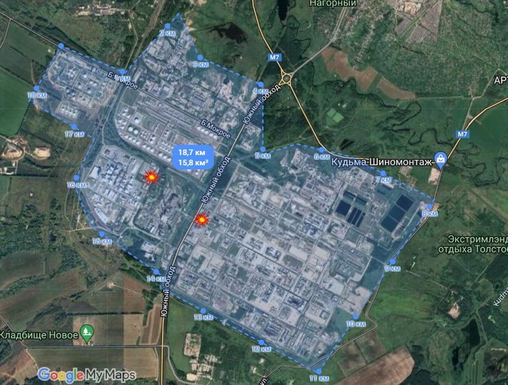 НПЗ Лукьол, Кстово, Нижний Новгород, карта