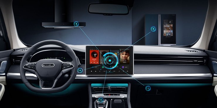 салон Skywell BE11, новый Skywell BE11, электромобиль Skywell, китайский электромобиль, китайский электромобиль