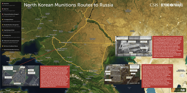 Карта, боеприпасы, РФ, Россия, КНДР, Северная Корея