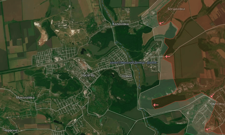 Часів Яр карта