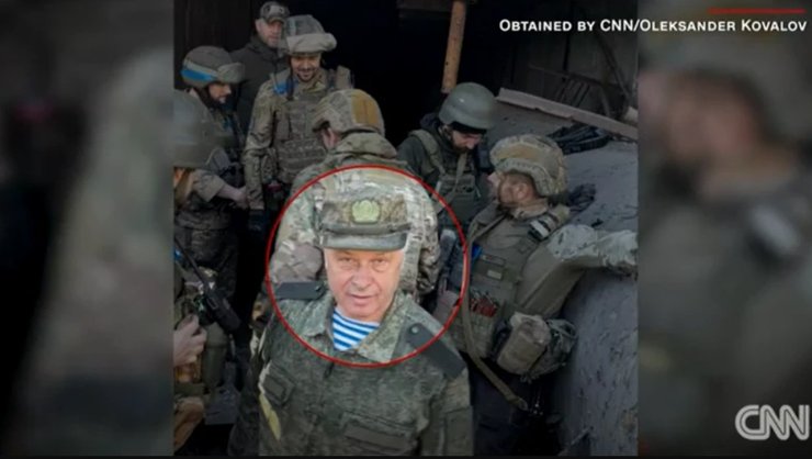 Скриншот з кадрами Володимира Алєксєєва на "Азовсталі" в Маруіполі, 2022 рік