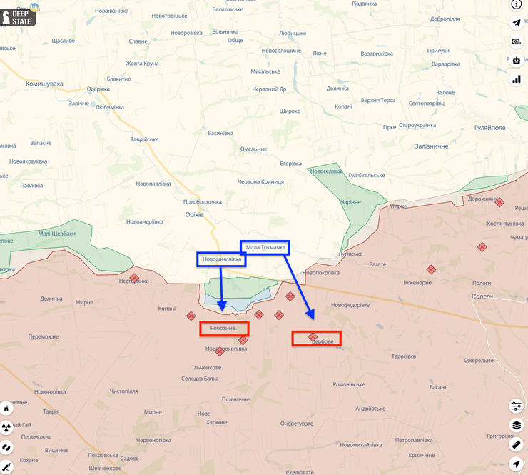 карта контрнаступления всу
