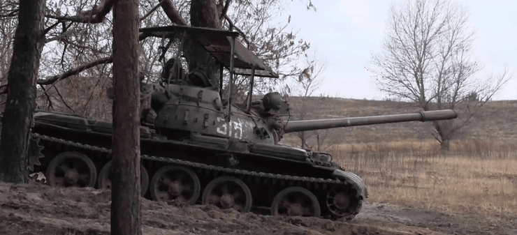 российские танки, танк т-55, голый танк