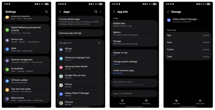 Скриншоты Android для инструкции по удалению приложений