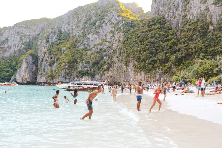 Бухта Майя-Бей, Пхипхи-Лей, Таиланд, леонардо дикаприо, пляж, фильм пляж, дэнни бойл