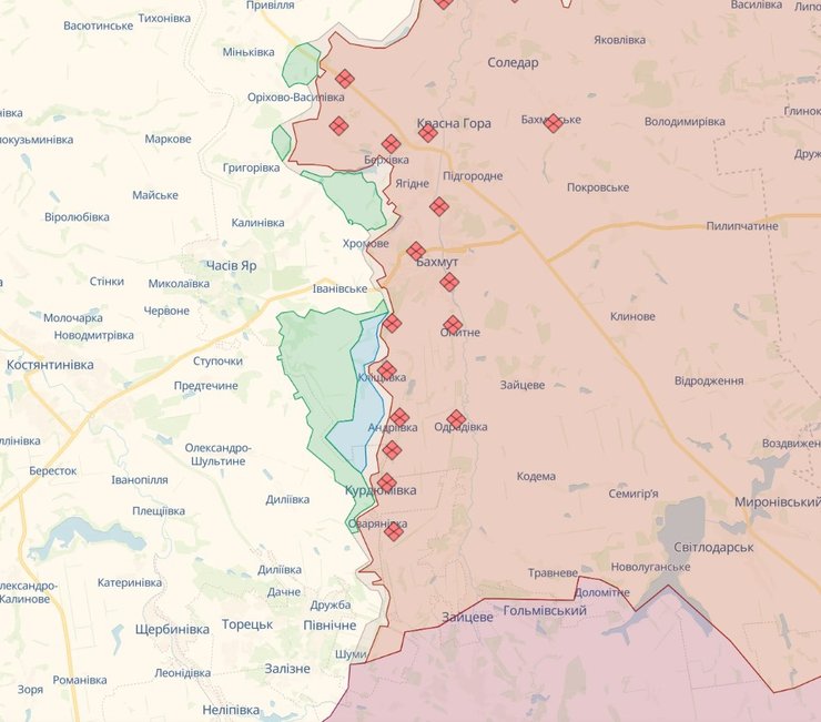 карта боїв в Україні
