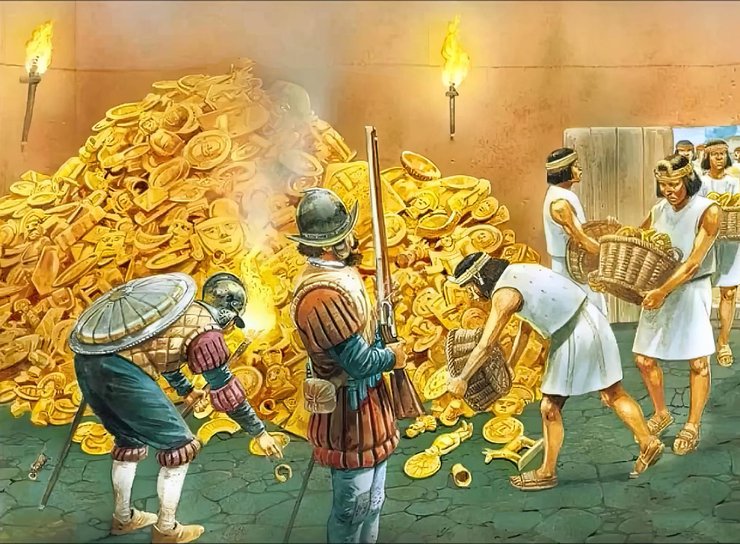 золото инков, Атауальпа, конкистадоры в Южной Америке