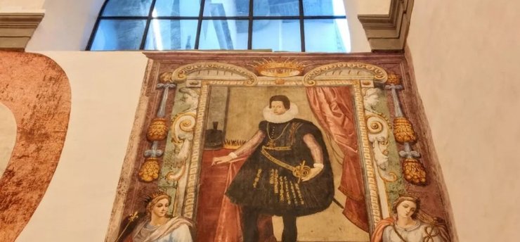 скелети, галерея Уффіці, фреска, Флоренція