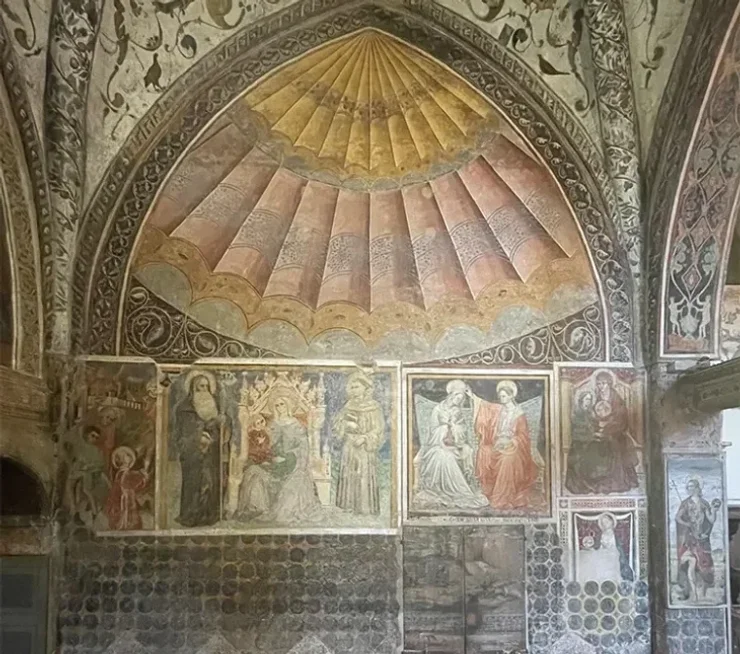 фреска, малюнок, зображення, намет, шатро, тканина, текстиль, церква, іслам, Італія, дослідження, християнство, Феррарі