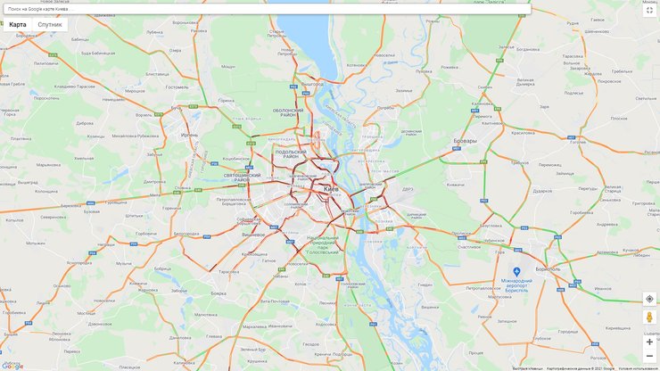 Пробки гугл