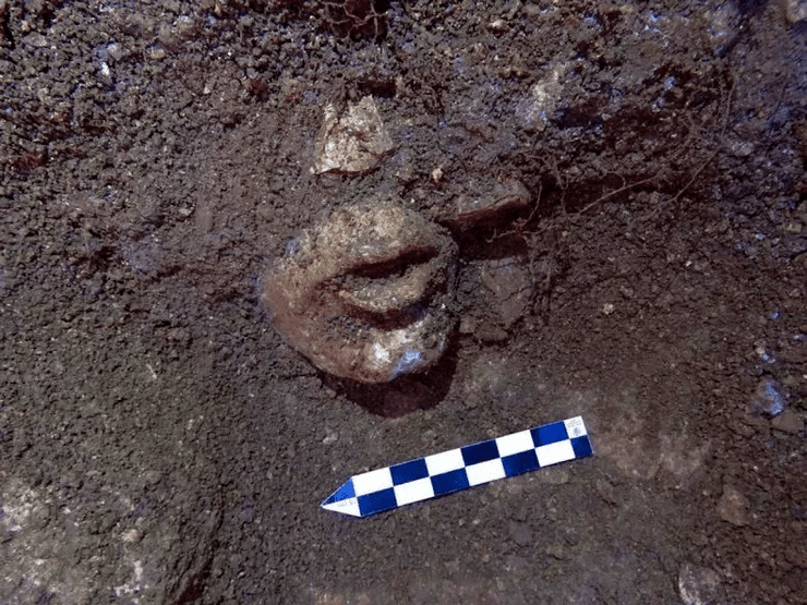 статуя, губи, земля, фото