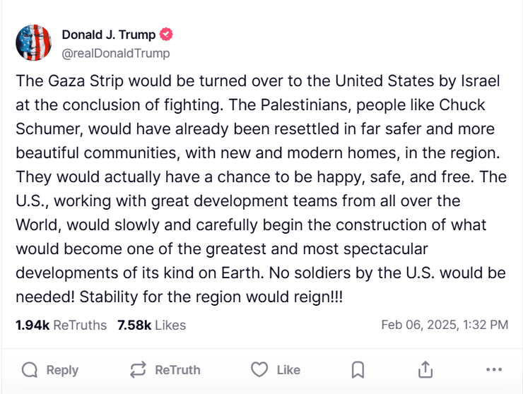 Дональд Трамп, Сектор Газа, Израиль, палестинцы, Сектор Газа передадут США