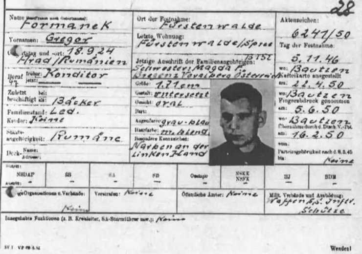заксенгаузен, концтабір, охоронець, грегор форманек
