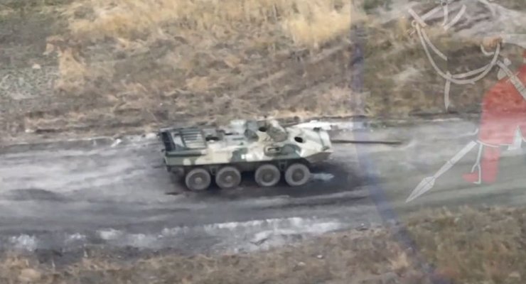 БТРТ-90 под Авдеевкой: Скрин с видео 110-й ОМБр им. генерала Марка Безручко