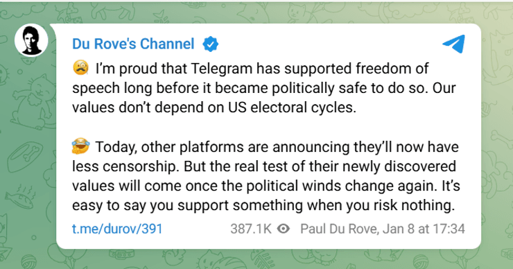 Павло Дуров, свобода слова, цензура, телеграм, платформа, соціальна мережа
