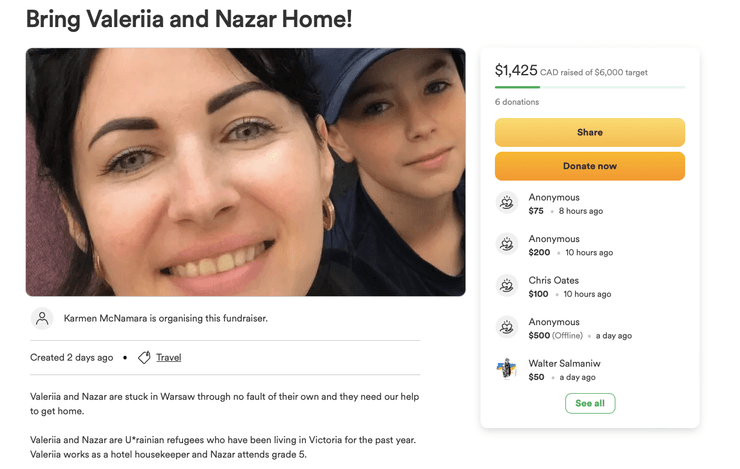 Украинка и сын в Канаде