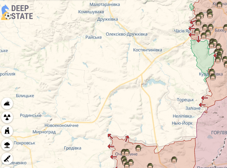 битва за торецк, продвижение ВС рф в торецк