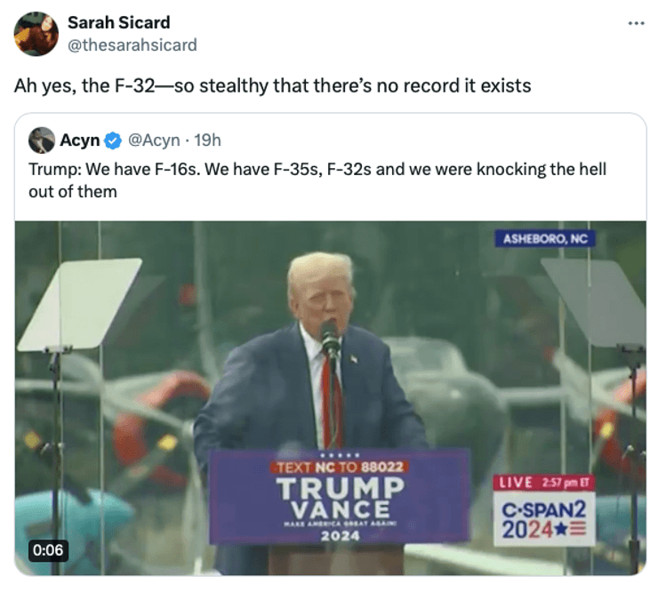 Кандидат в президенты сказал об F-32