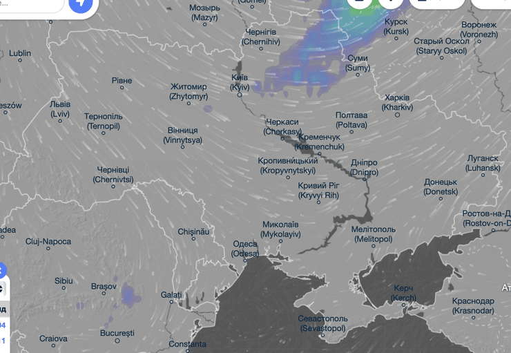 Опади в Україні 1 травня