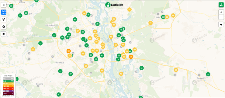 ухудшение воздуха Киев