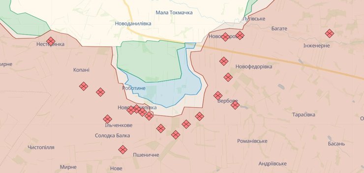 Карта боевых действий, Работино