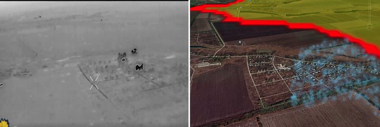 Тоненьке, обстріл, 7 березня, карта