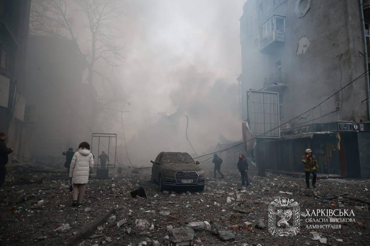 Удар по Харкову 2 січня — приліт у центр Харкова