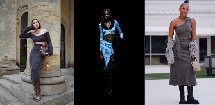 Тренд осени, открытый живот, открытая талия