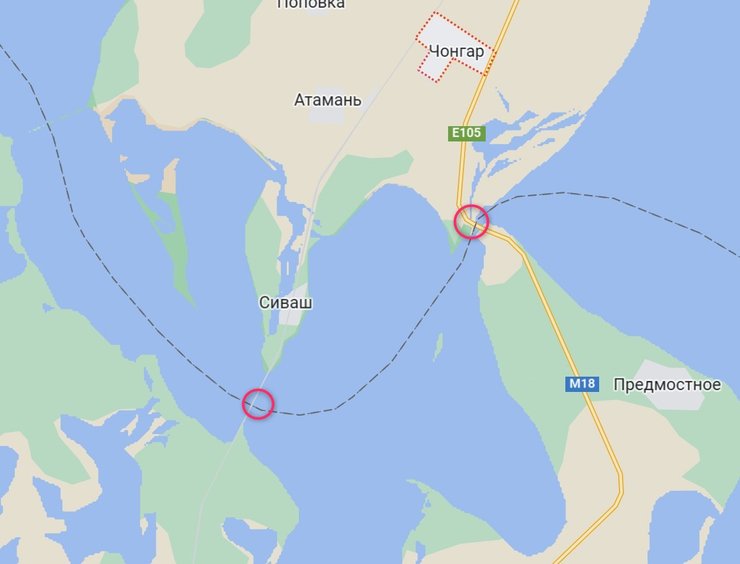 карта крым, крым, мосты крым