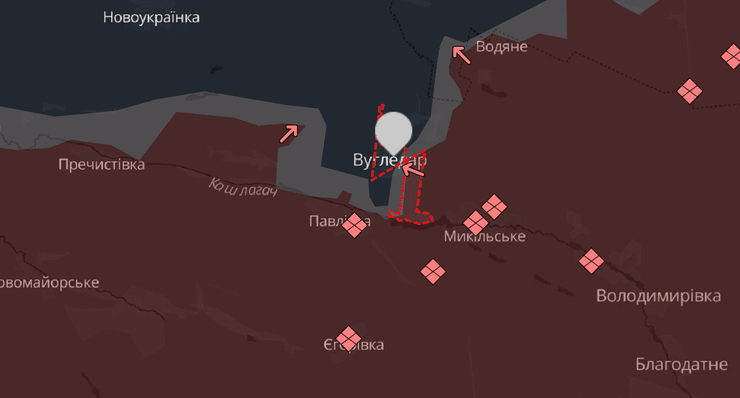 Карта боевых действий