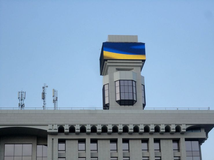 Вежа Будинку Союзів в Києві, історія Києва, ретро фото, старий Київ