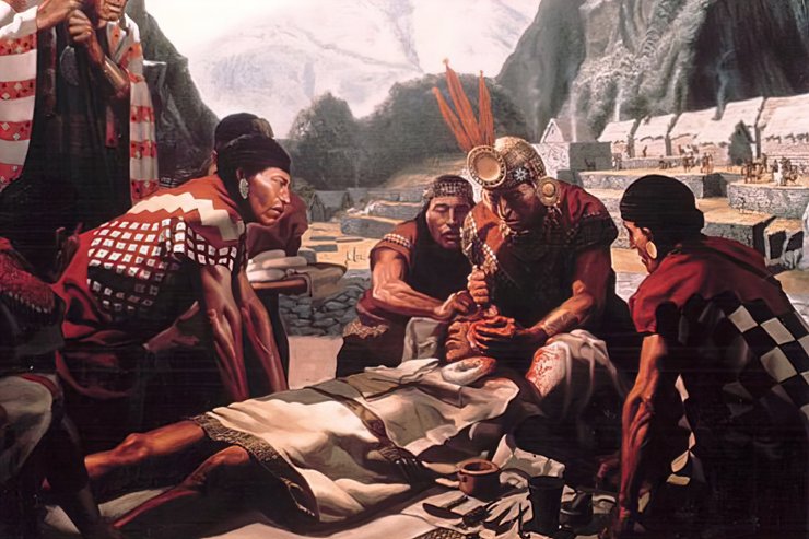 древние перуанцы, операция, рисунок, фото