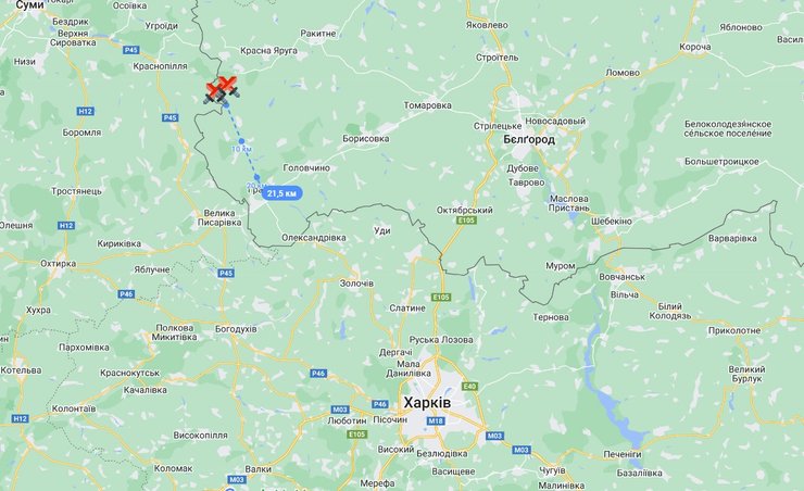 Місце проведення рейду у Бєлгороській області 28 вересеня 2023 року