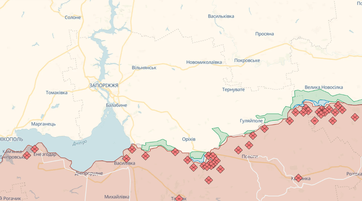 Карта боевых действий