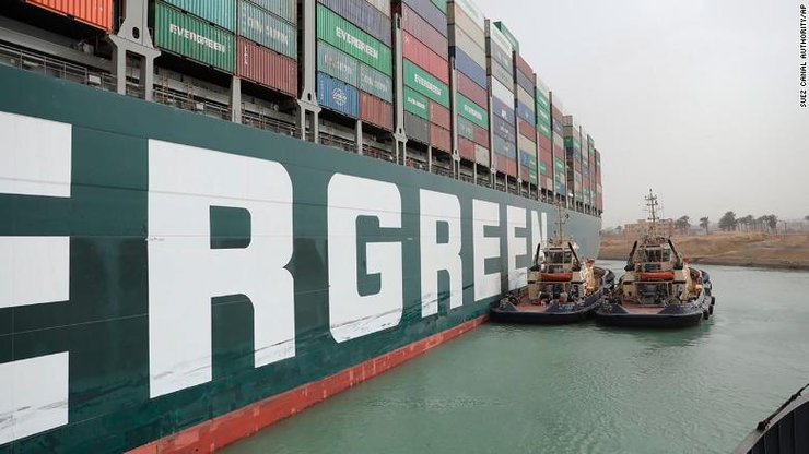 Суэцкий канал, Судно, Контейнеровоз, Спасательные работы, Мель