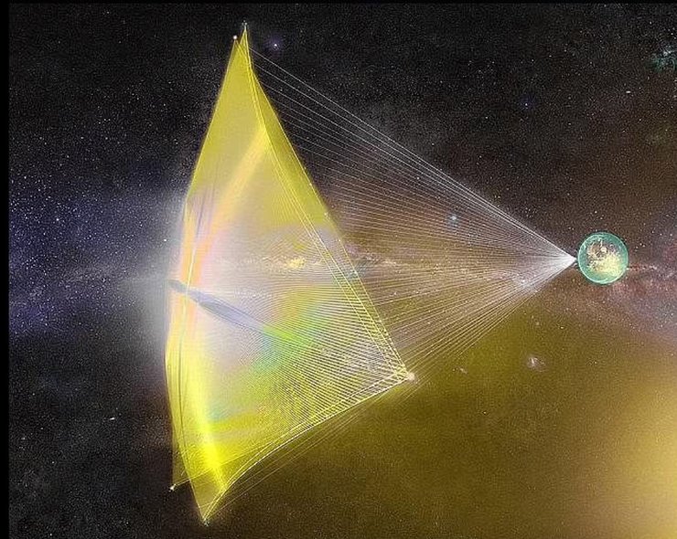 Космический корабль, парус, лазеры