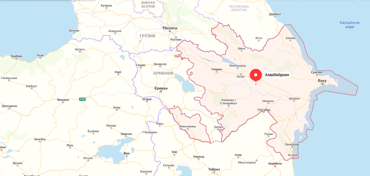 Карта, Армения, Иран, Турция