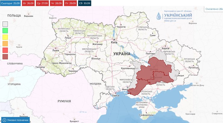 Гидрологическая ситуация в Украине