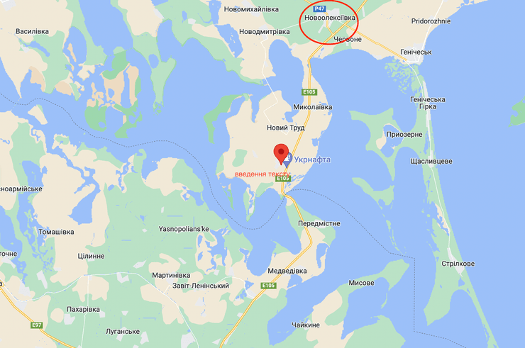 карта чонгар новоолексіївка