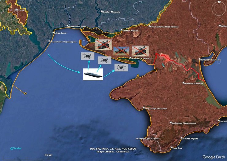 Карта ударів морських FPV