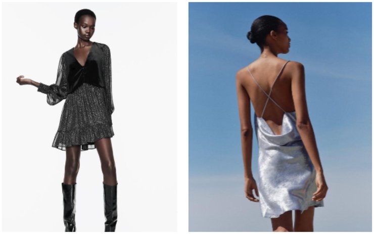 Металлизированные платья