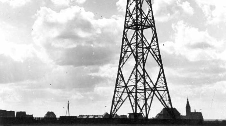 Фотография Гляйвицкой радиобашни, 1939 год