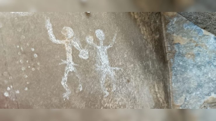 наскальные рисунки, индия, археологи, изображения, люди