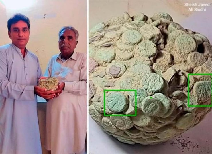 монети, скарб, буддизм, знахідка, археологія, археолог, історія, місто, святиня, стіна, Кушанська імперія, правитель, занепад, посуха