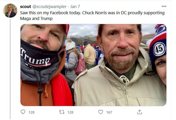 США, Актер, Чак Норрис, Фото, Двойник, Штурм капитолия