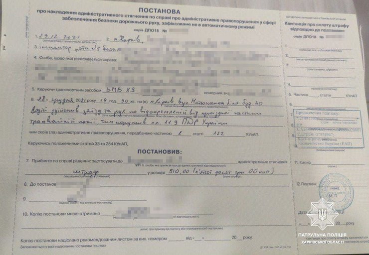 Юлия Андриенко, штраф, полиция, Харьков, модель