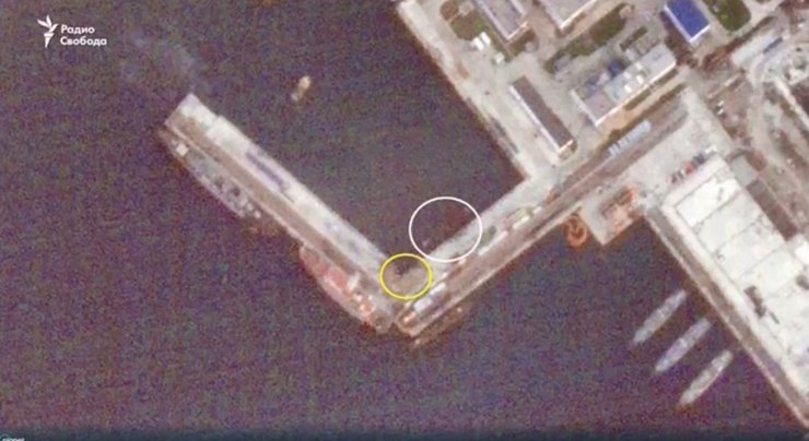 Супутникове фото бухти Новоросійська після 15 грудня